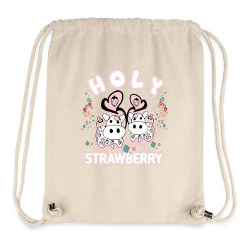 Heilige Erdbeere - Erdbeerentag - Lustie Kuh - Stanley/Stella recycelter Gym Bag - Naturweiß - Vorne