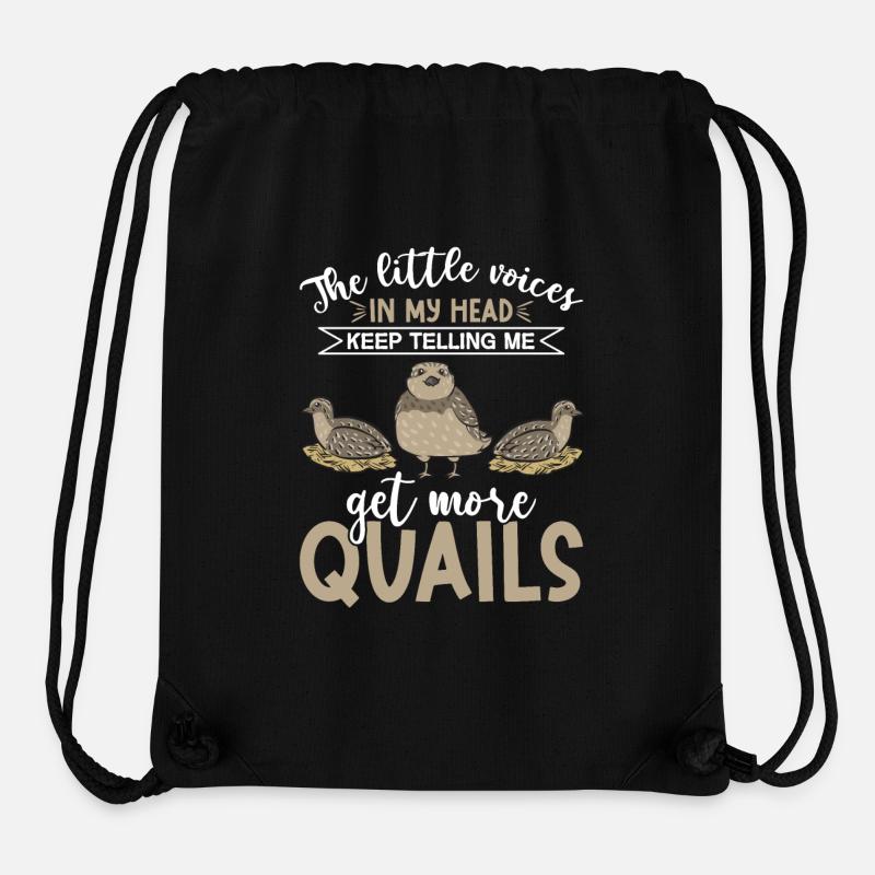 Wachtel Vogel - Stanley/Stella recycelter Gym Bag - Schwarz