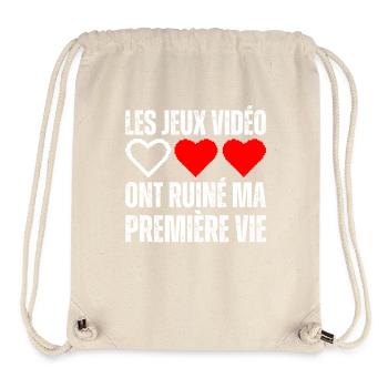 Les Jeux Vidéos Ont Ruiné Ma Vie Gamer Geek Gaming - Sac à cordon recyclé Stanley/Stella - blanc naturel - Devant