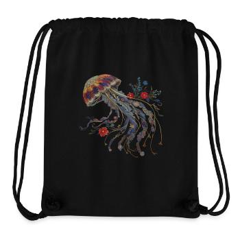 Cadeau de méduse - Sac à cordon recyclé Stanley/Stella - noir - Devant