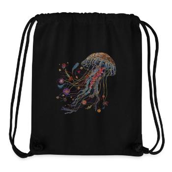 Cadeau de méduse - Sac à cordon recyclé Stanley/Stella - noir - Devant