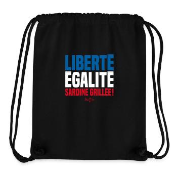 LIBERTY EQUALITY GEGRILLTE SARDINEN! - Stanley/Stella recycelter Gym Bag - Schwarz - Vorne