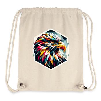 White-tailed eagle in polygon representation - Stanley/Stella Recycled Gym Bag - natural - Front