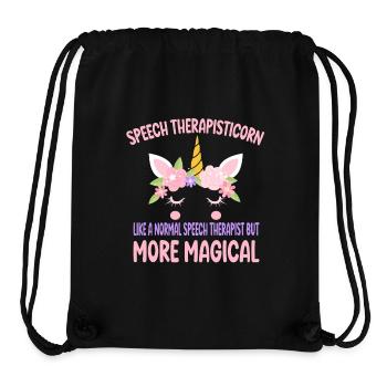 Speech Therapisticorn like a normal Therapist gift - Stanley/Stella Recycled Gym Bag - black - Front