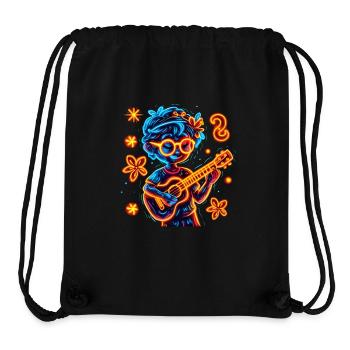 90er Jahre Ukulelist - Stanley/Stella recycelter Gym Bag - Schwarz - Vorne
