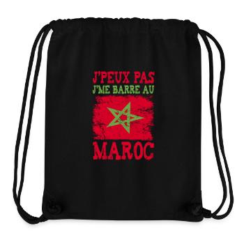 Je peux pas je me barre au Maroc - Sac à cordon recyclé Stanley/Stella - noir - Devant