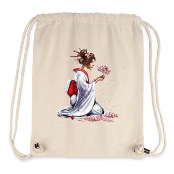 Japanese Samurai Girl - Stanley/Stella Recycled Gym Bag - natural - Front