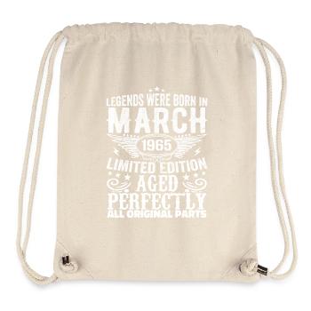 Legendary since March 1965 Birthday 1965 - Stanley/Stella Recycled Gym Bag - natural - Front