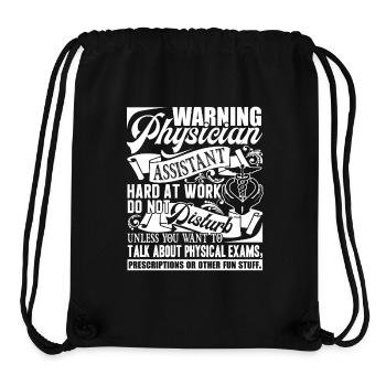 Physician Assistant Physician Assistant Warning - Stanley/Stella Recycled Gym Bag - black - Front