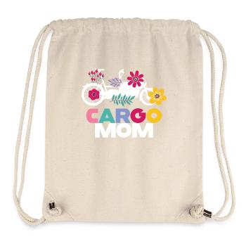 Cargo Mom Lastenrad Cargobike - Stanley/Stella recycelter Gym Bag - Naturweiß - Vorne