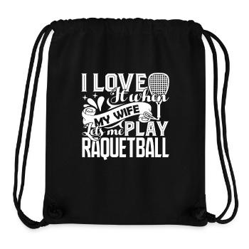 Racquetball Lets Me Play Racquetball - Stanley/Stella Recycled Gym Bag - black - Front