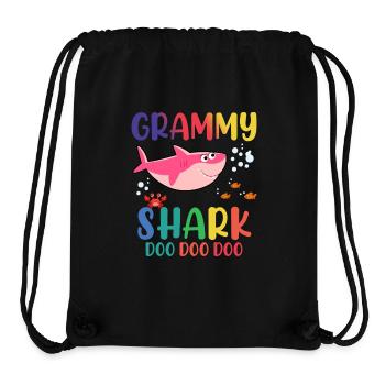 Grammy Shark Vatertagsgeschenk von Ehefrau Sohn - Stanley/Stella recycelter Gym Bag - Schwarz - Vorne