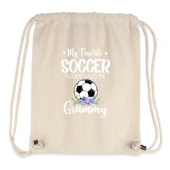 Mein Lieblingsfußballer nennt mich Grammy - Stanley/Stella recycelter Gym Bag - Naturweiß - Vorne