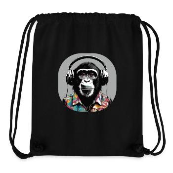 Monkey loves Music - Stanley/Stella recycelter Gym Bag - Schwarz - Vorne