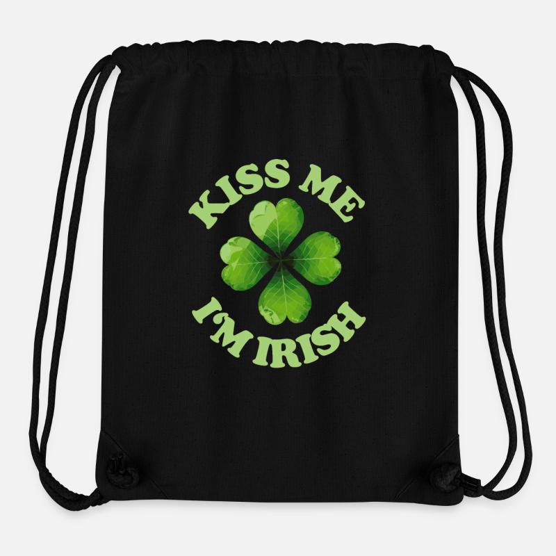 Küss mich, ich bin irisch St. Patricks - Stanley/Stella recycelter Gym Bag - Schwarz