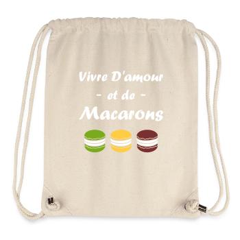 macarons - Sac à cordon recyclé Stanley/Stella - blanc naturel - Devant