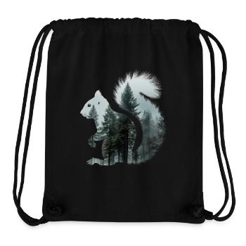 Squirrel, Forest, Nature, Hiking - Stanley/Stella Recycled Gym Bag - black - Front