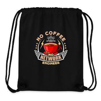 Network Engineer No Coffee Networking Coffee Lover - Stanley/Stella recycelter Gym Bag - Schwarz - Vorne