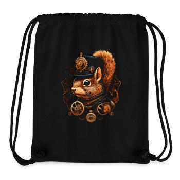 Eichhörnchen Steampunk - Stanley/Stella recycelter Gym Bag - Schwarz - Vorne