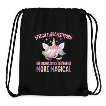 Speech Therapisticorn like a normal Therapist gift - Stanley/Stella Recycled Gym Bag - black - Front