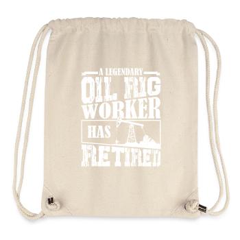 Un travailleur légendaire d’une plate-forme pétrolière a pris sa retraite Roughneck O - Sac à cordon recyclé Stanley/Stella - blanc naturel - Devant