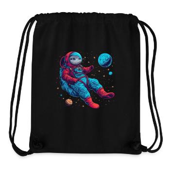 Otter Space Lustig Otter Astronaut - Stanley/Stella recycelter Gym Bag - Schwarz - Vorne