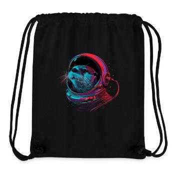 Otter Space Lustig Otter Astronaut - Stanley/Stella recycelter Gym Bag - Schwarz - Vorne