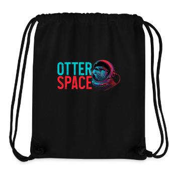 Otter Space Lustig Otter Astronaut - Stanley/Stella recycelter Gym Bag - Schwarz - Vorne
