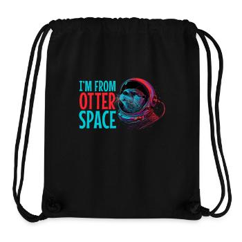 Otter Space Lustig Otter Astronaut - Stanley/Stella recycelter Gym Bag - Schwarz - Vorne