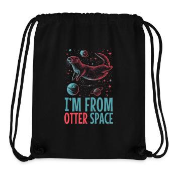 Otter Space Lustig Otter Astronaut - Stanley/Stella recycelter Gym Bag - Schwarz - Vorne