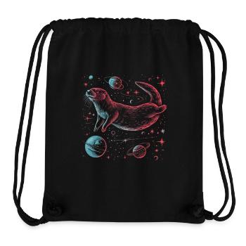 Otter Space Lustig Otter Astronaut - Stanley/Stella recycelter Gym Bag - Schwarz - Vorne
