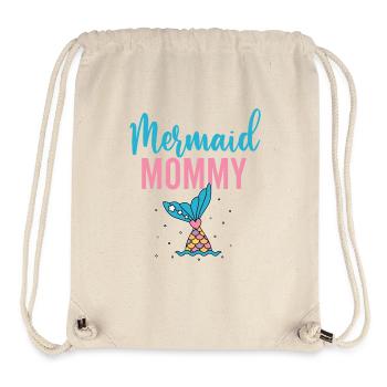 Chemise de fête d’anniversaire sirène pour fille maman maman - Sac à cordon recyclé Stanley/Stella - blanc naturel - Devant