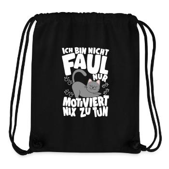 Cat Fans Motivated To Do Nothing Funny - Stanley/Stella Recycled Gym Bag - black - Front