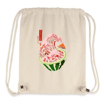 Kanagawa Japan Wassermelone - Stanley/Stella recycelter Gym Bag - Naturweiß - Vorne