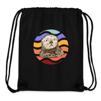 Seeotter - Stanley/Stella recycelter Gym Bag - Schwarz - Vorne