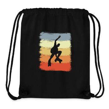 Vintage Roller Skating Skater - Stanley/Stella Recycled Gym Bag - black - Front