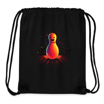 Cartoon Bowling Retrowave - Stanley/Stella Recycled Gym Bag - black - Front