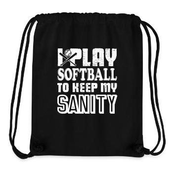 Softball I Play Softball To Keep My Sanity - Stanley/Stella Recycled Gym Bag - black - Front