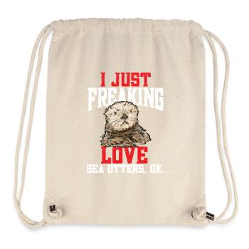 Loutre de mer - Sac à cordon recyclé Stanley/Stella - blanc naturel - Devant