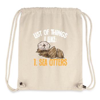 Loutre de mer - Sac à cordon recyclé Stanley/Stella - blanc naturel - Devant