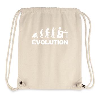 Evolution Geek Évolution Darwin Gaming Jeux Gamer - Sac à cordon recyclé Stanley/Stella - blanc naturel - Devant