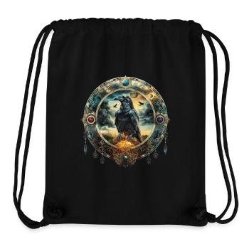 Mystical Raven, Emblem, Symbolism, Magic, Fantasy - Stanley/Stella Recycled Gym Bag - black - Front