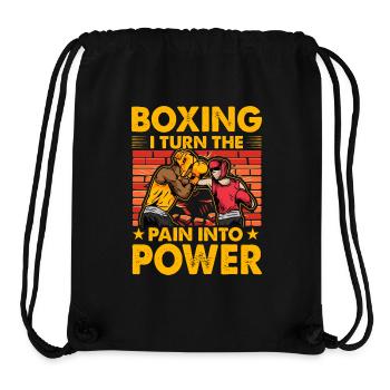 Boxen Ich verwandle den Schmerz in Kraft - Stanley/Stella recycelter Gym Bag - Schwarz - Vorne
