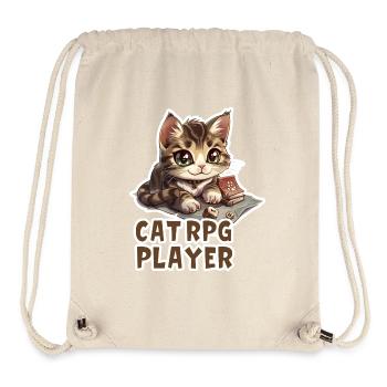 Katzen RPG Player W20 Rollenspiel Shirt - Stanley/Stella recycelter Gym Bag - Naturweiß - Vorne
