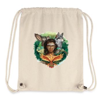 Wildlife Stamm Wolf Eule Schildkröte Frau für - Stanley/Stella recycelter Gym Bag - Naturweiß - Vorne