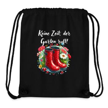 garden, rubber boots, gardener, hobby gardener, flowers - Stanley/Stella Recycled Gym Bag - black - Front