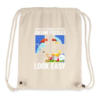 I Make Jigsaw Puzzles Look Easy Solving Piece - Stanley/Stella recycelter Gym Bag - Naturweiß - Vorne