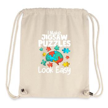 I Make Jigsaw Puzzles Look Easy Piece Solving - Stanley/Stella recycelter Gym Bag - Naturweiß - Vorne