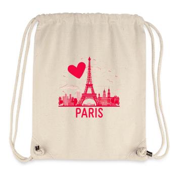 J'aime Paris minimaliste - Sac à cordon recyclé Stanley/Stella - blanc naturel - Devant