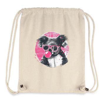 Koala mit Sonnenbrille Bubblegum für einen - Stanley/Stella recycelter Gym Bag - Naturweiß - Vorne